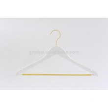 2014 hot selling beautiful wooden shirt hanger with color Hook and pvc tube